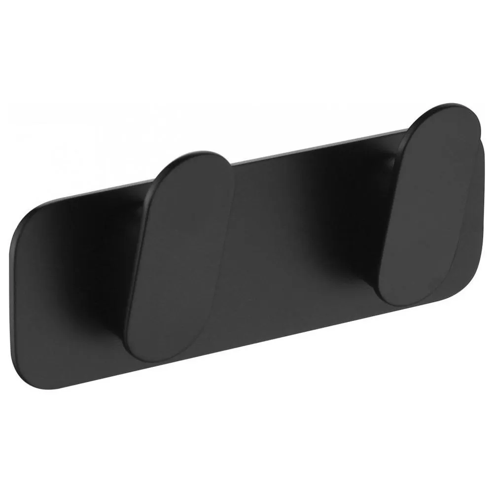 Планка с 2 крючками Grocenberg AC0052BL, черный