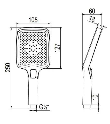 Встроенная душевая система RUSH Thira (TR3635-60Grey)