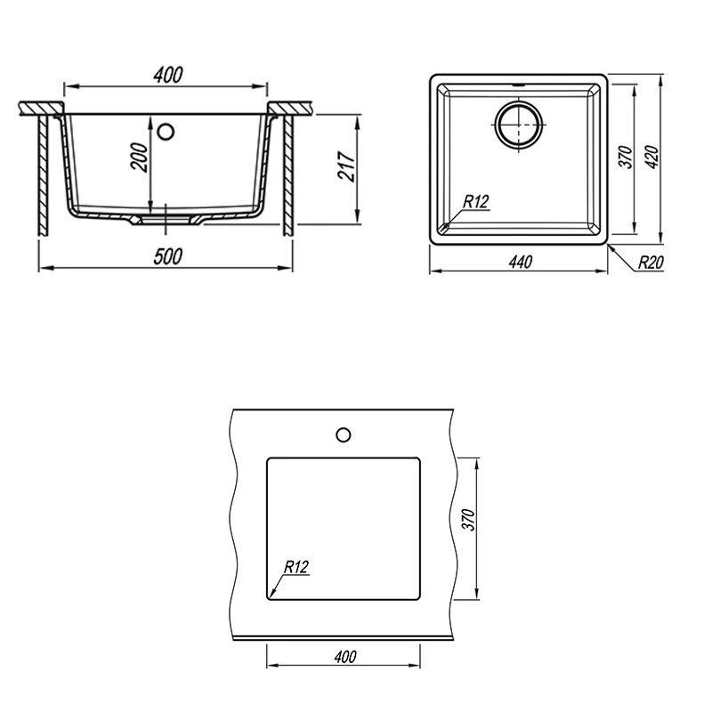 Кухонная мойка Florentina МАДЕНА 22.505.C0400.107, песочный