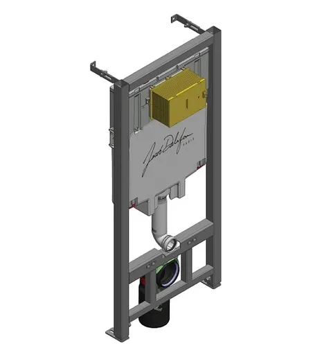 Комплект унитаз с инсталляцией, белая кнопка и сиденьем Jacob Delafon Struktura (E21747RU-00)