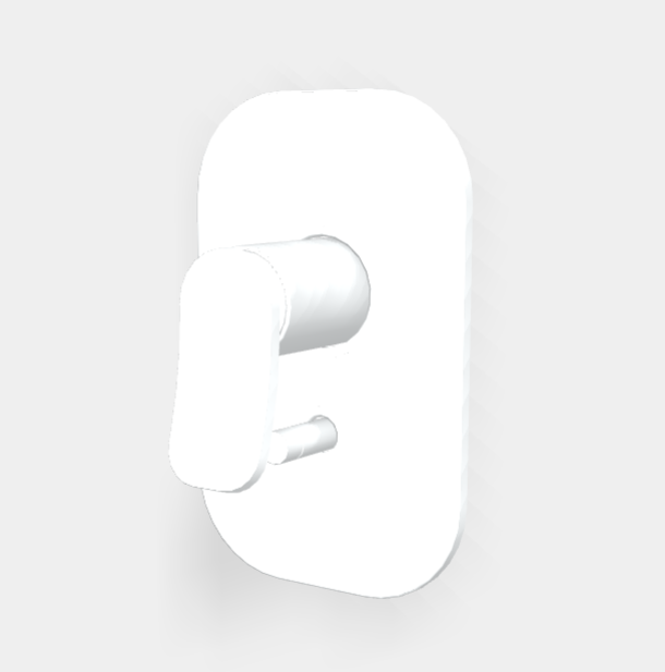 Смеситель для душа Fima Carlo Frattini Flo',  с переключателем, белый матовый (F3809X2BS)