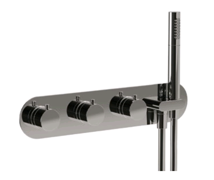 Смеситель для душа Carimali Iltondo на 4 потребителя, шампань брашированная PVD (21848EST/A-CHMB)