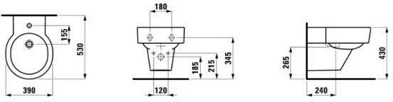Биде подвесное Laufen Val (8.3028.1.000.302.1)