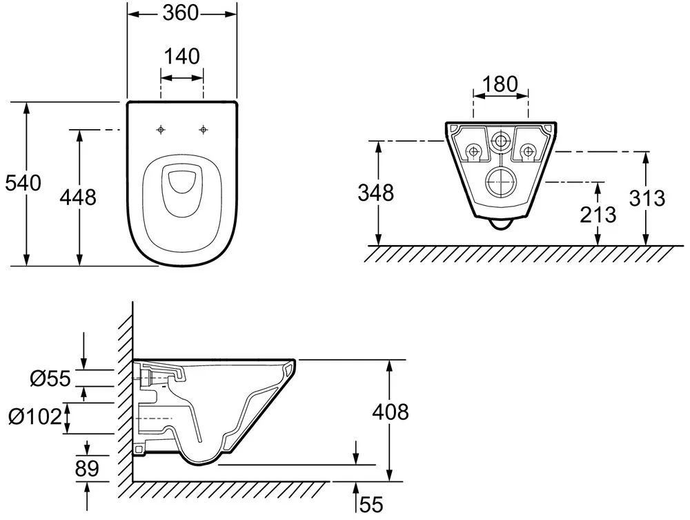 Комплект унитаз с инсталляцией, кнопкой и сиденьем микролифт Jacob Delafon Modern Life E21773RU-00 безободковый