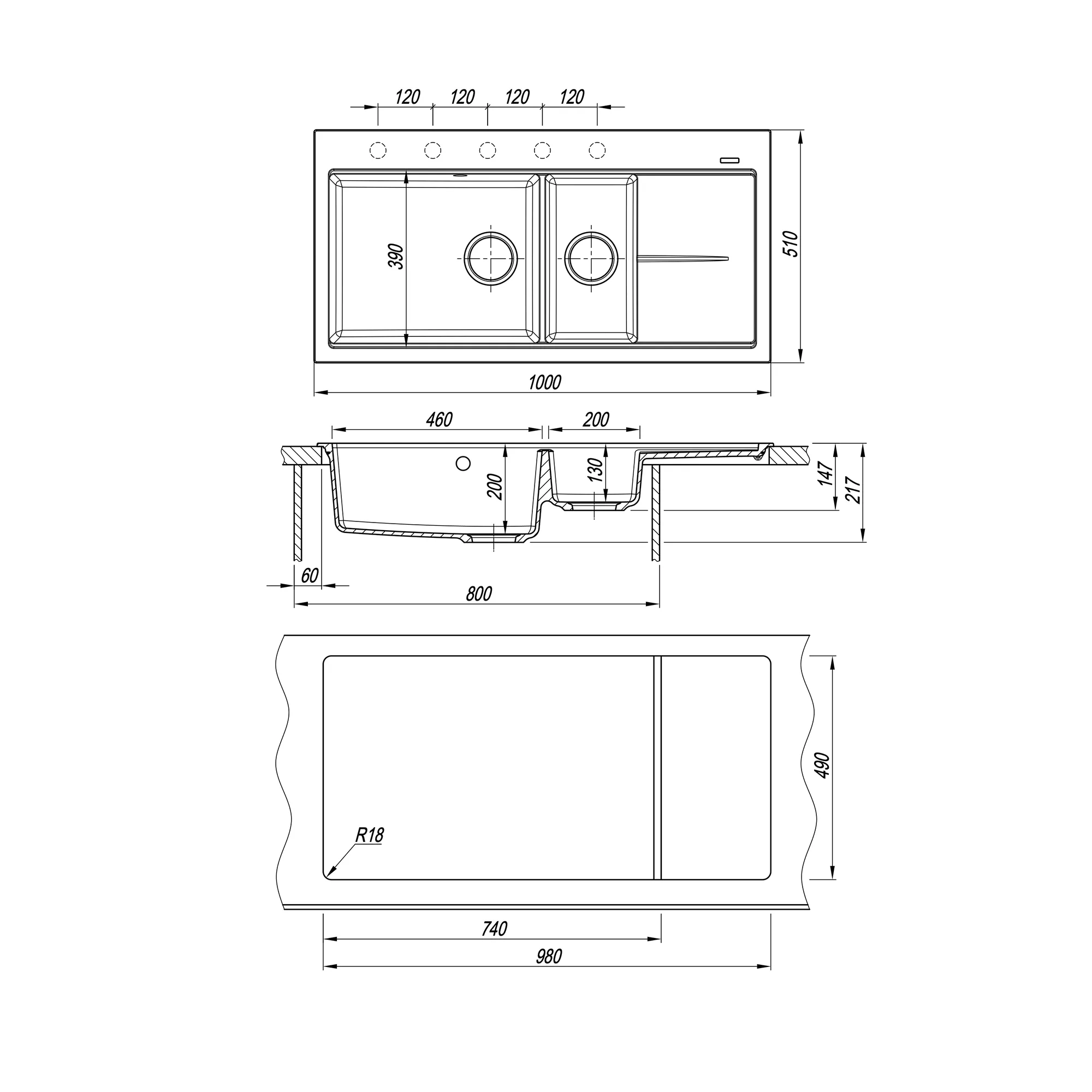 Кухонная мойка с разделочной доской Florentina РОССАНА 20.335.E1000.307, серый шёлк
