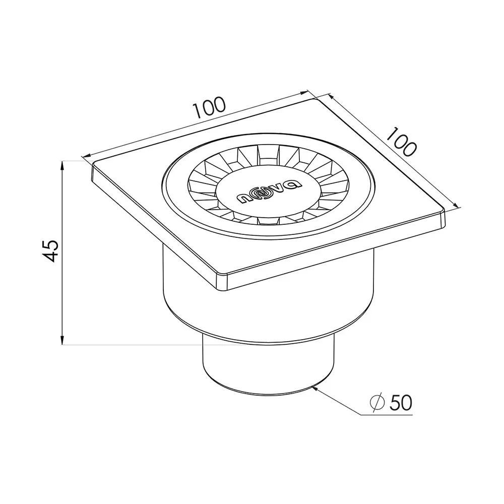 Душевой трап Nova NV5060, белый