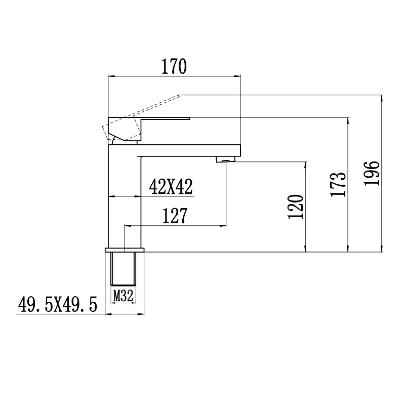 Смеситель для умывальника Fmark FS8701HB