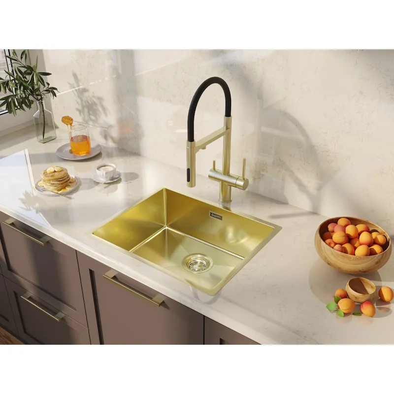 Кухонная мойка Grandex Aqua Proline 5041741, золото