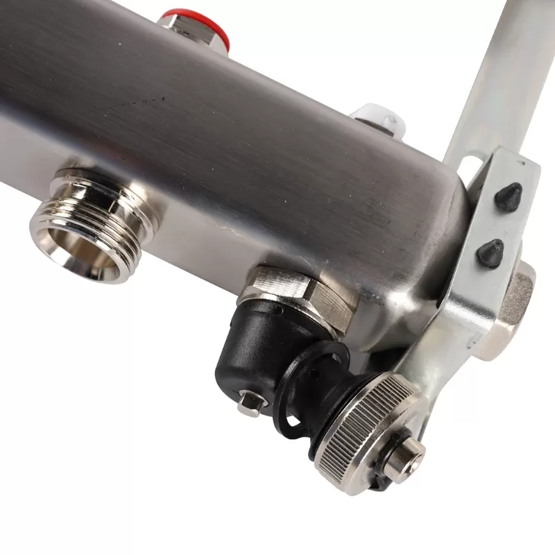 Коллектор Rommer 1"x3/4" на 12 контуров с запорными клапанами (нерж. сталь) (RMS-3201-000012)