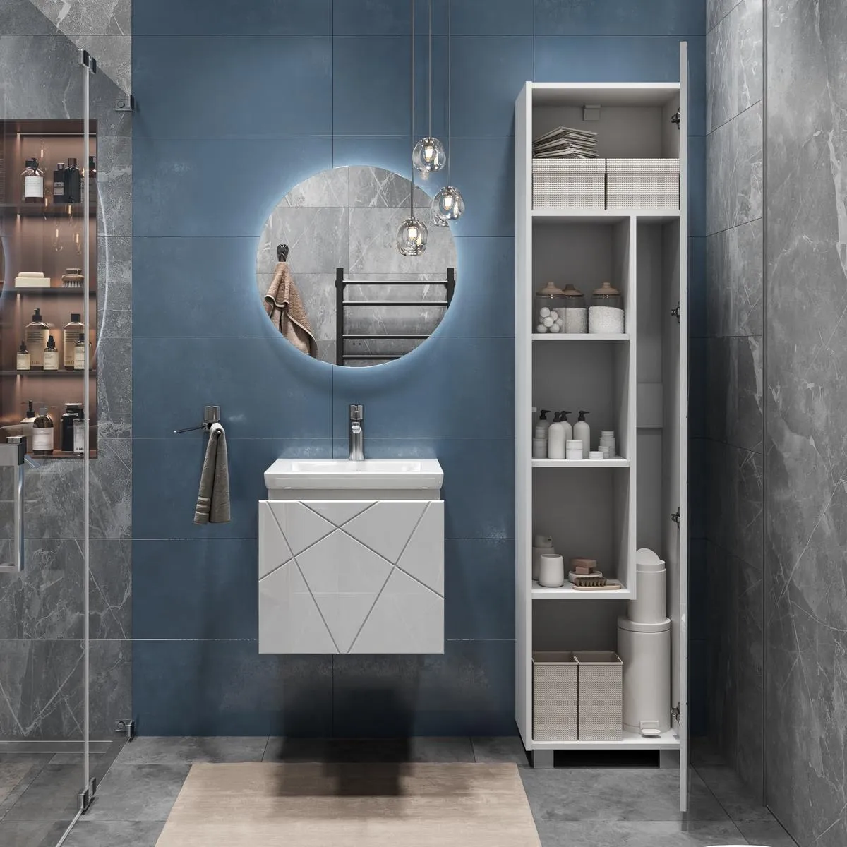 Тумба с раковиной подвесная VIGO Geometry 032, 50 см