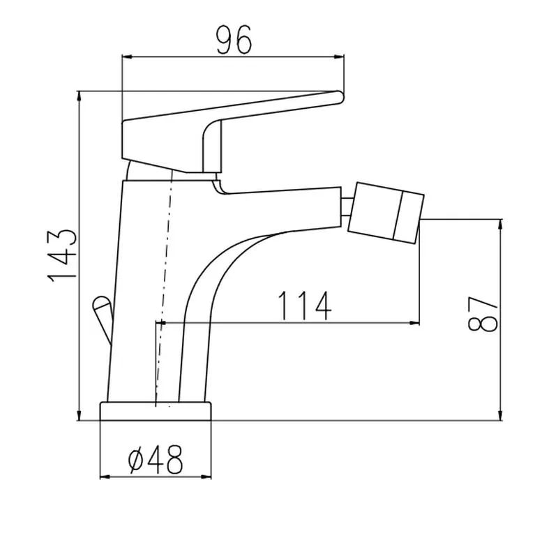 Смеситель для биде Rav Slezak COLORADO CO145.5, хром