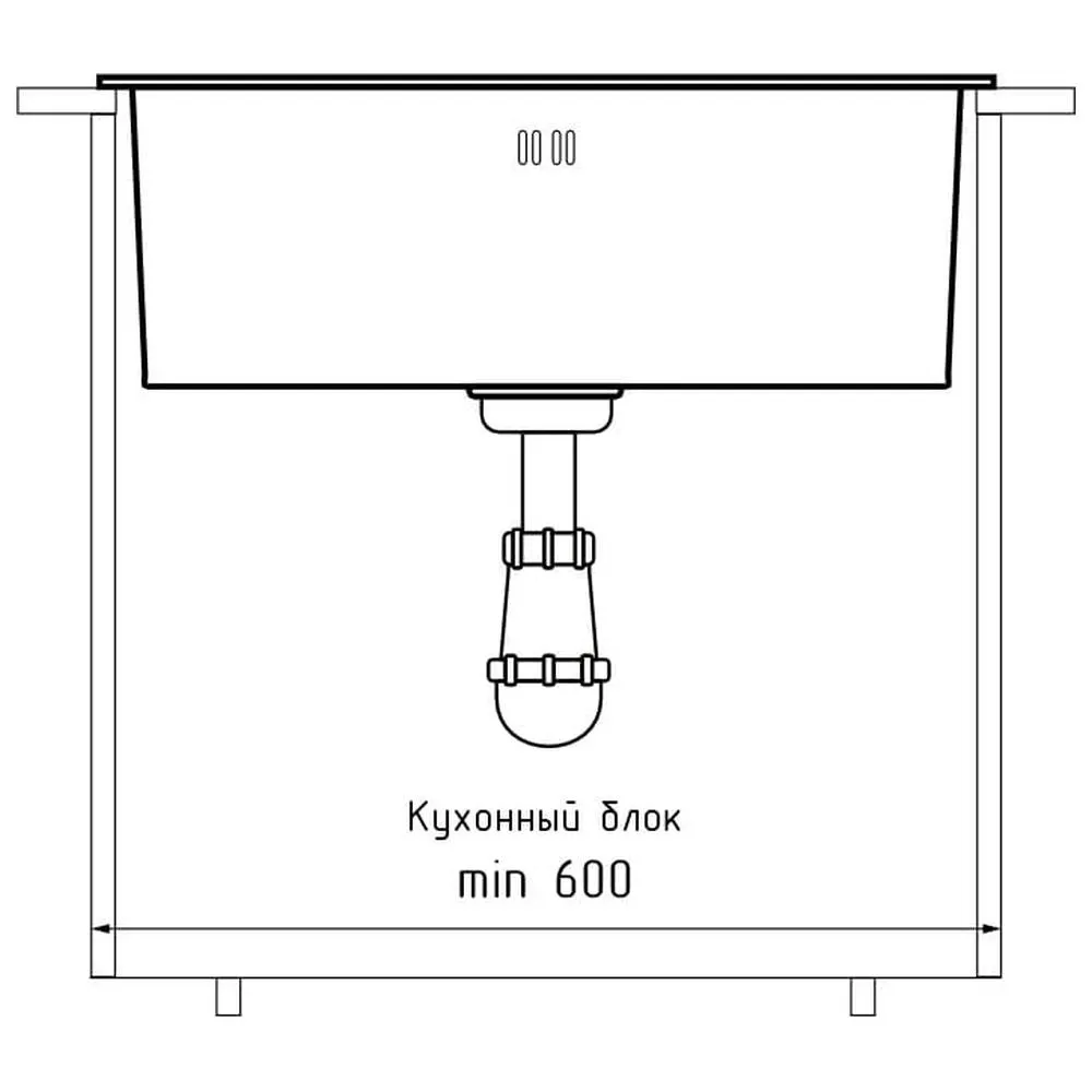 Кухонная мойка GranFest 5344, нержавеющая сталь