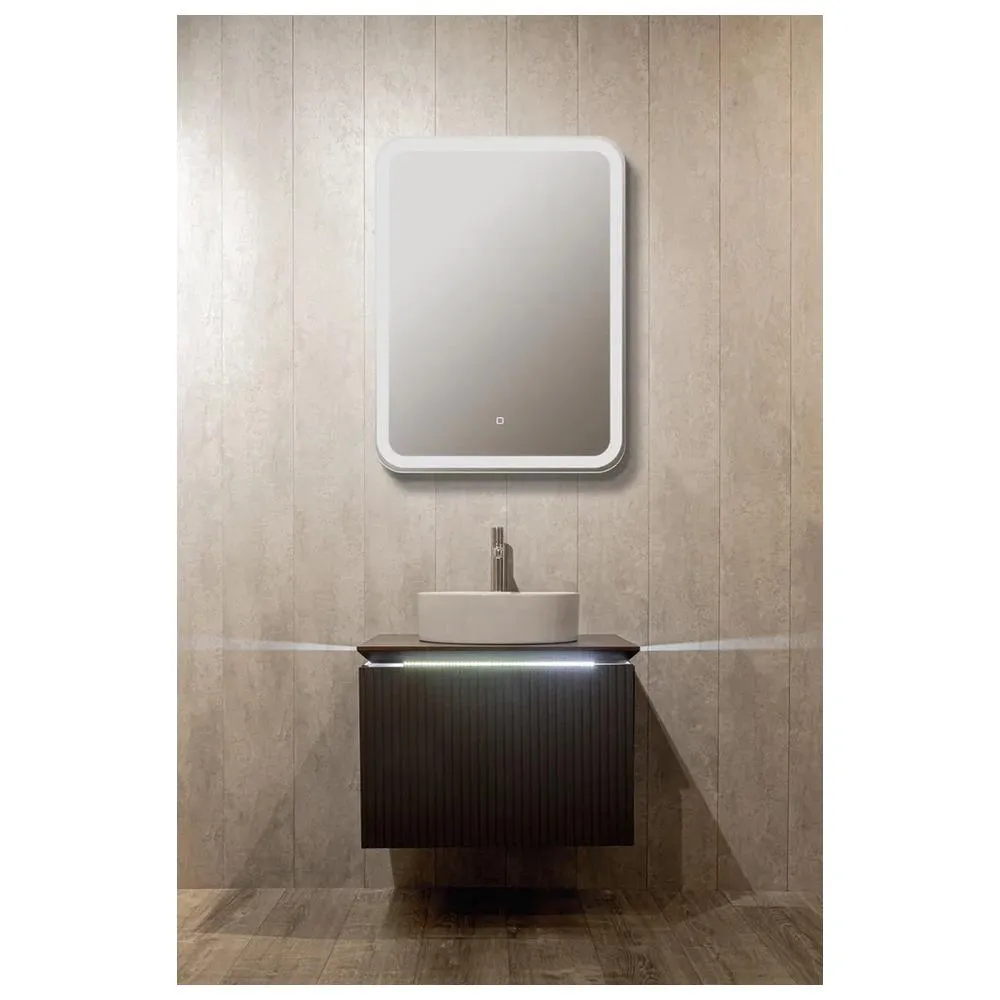 Зеркало-шкаф Silver Mirrors Фиджи BLACK 60 - 4.2 левый (часы, ТХ, сенсорный выключатель)