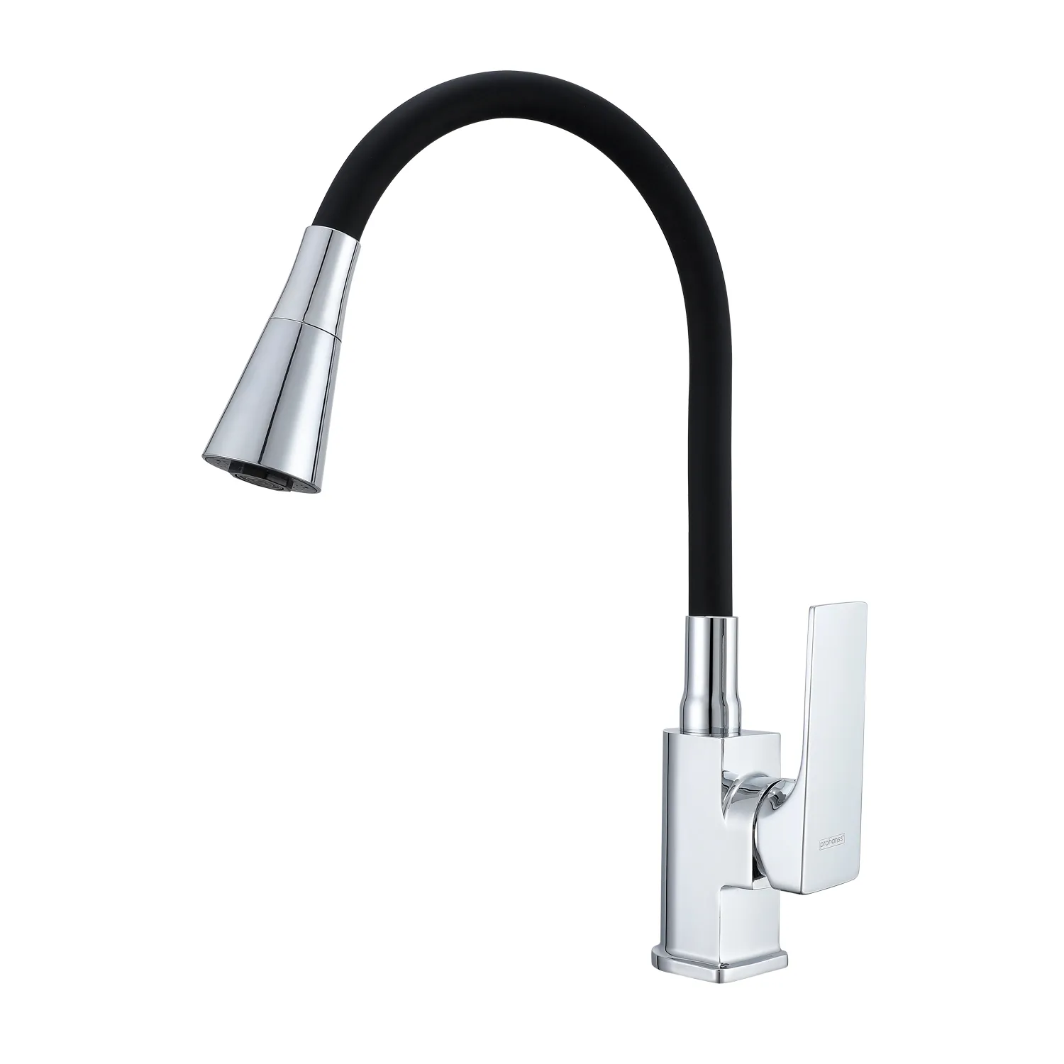 Смеситель Prohanss для кухни высокий гибкий излив, хром (P61.4406)