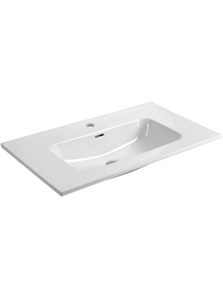 AQ66080-DO-LG Комплект мебели:Тумба 80 см ЛИБРА с раковиной AQ0480-00, 2 ящика,цвет фасадов серый туман, корпус дуб давос