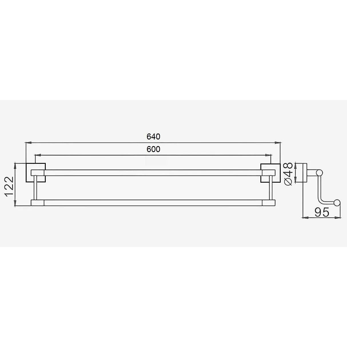 Полотенцедержатель D-Lin D252222, черный
