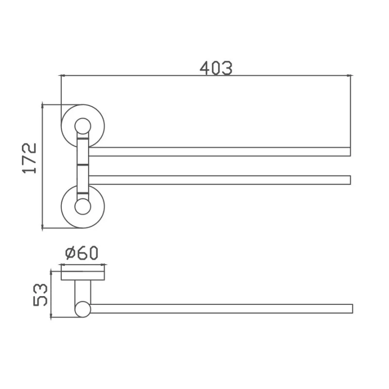 Полотенцедержатель D-Lin D253280, сталь