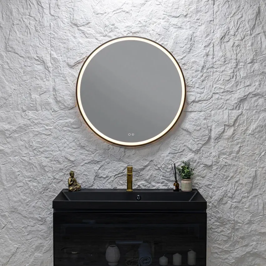 Зеркало Silver Mirrors Делуна/Deluna D800 2.2 (TX, алюм. профиль, цвет черный, подогрев, сенсорный выключатель)