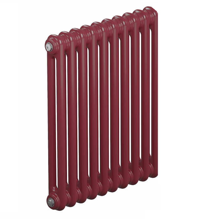 Трубчатый радиатор Rifar Tubog Ventil 2180/10 секций, с нижним подключением, цвет бордо