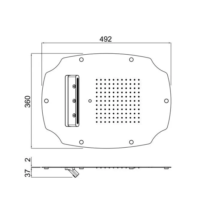 Многофункциональная душевая сиситема Carimali Mydream Colonial 500х400, хром (23078XN-CRX)