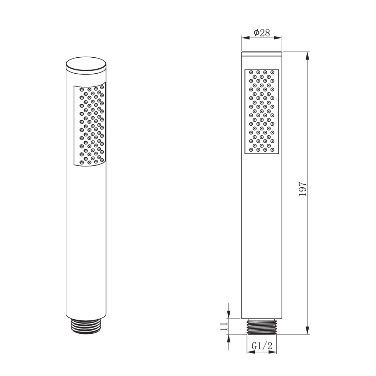 Лейка для гигиенического душа Raiber RPB-20, черный