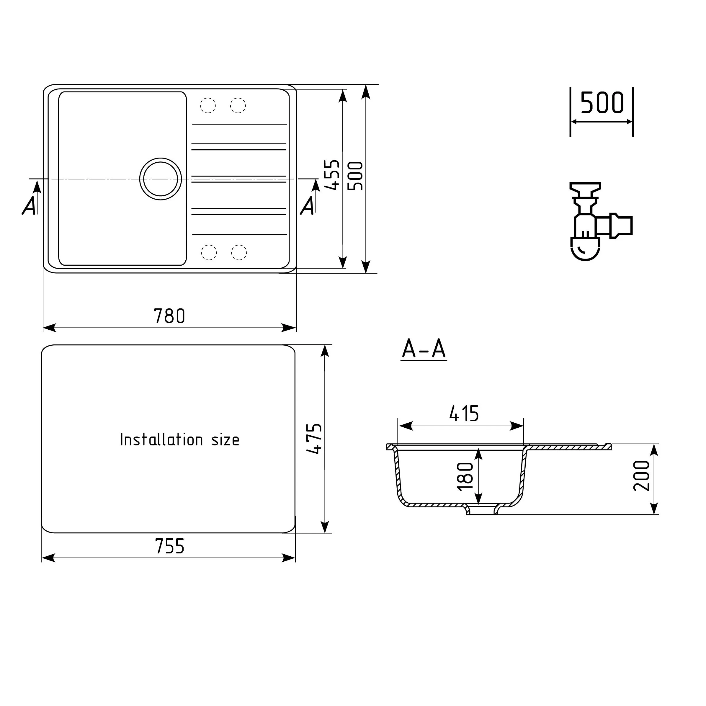 Кухонная мойка Ulgran Quartz Prima 780-04, платина