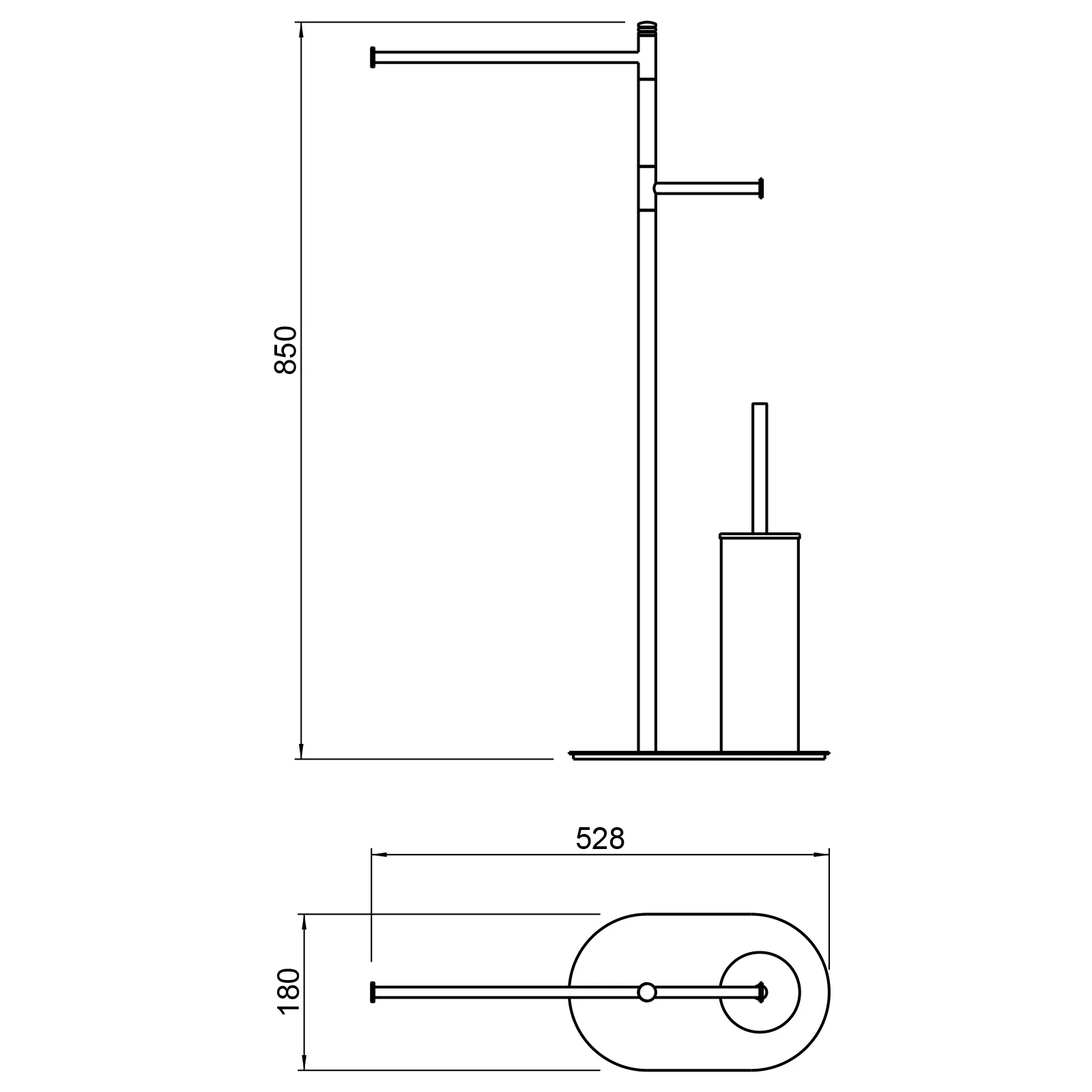 Стойка в ванную комнату Timo Saona никель (13085/13)