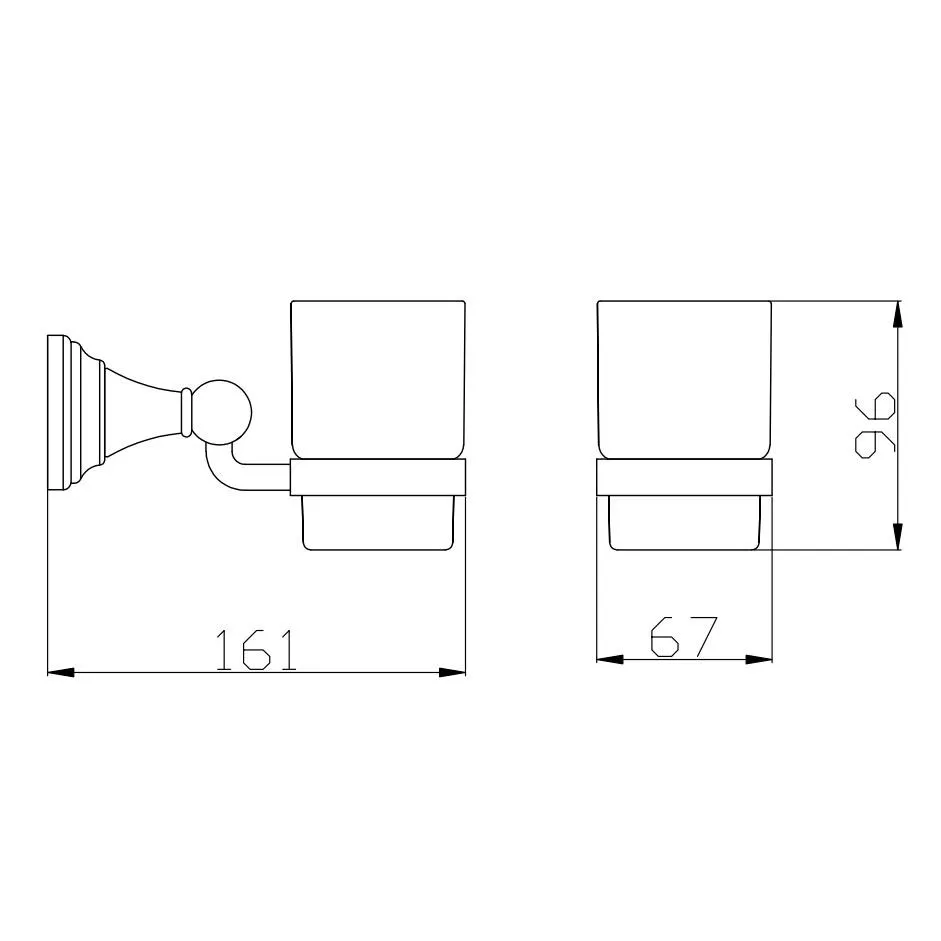 Стакан для ванной комнаты Rav Slezak MORAVA MKA0201SM, бронза
