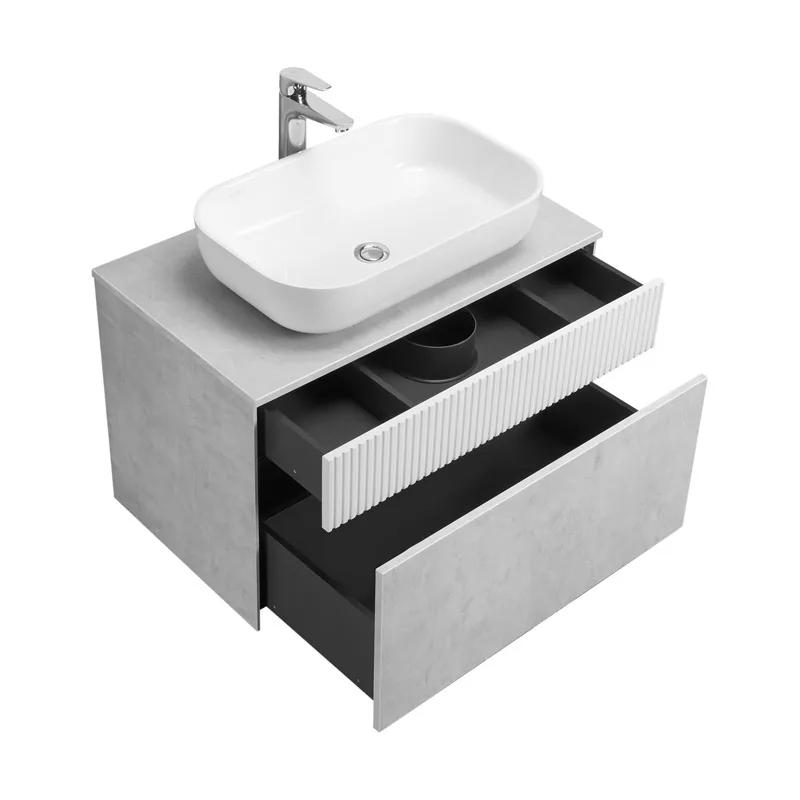 1A2762K4MH4C0 Набор AQUATON: 1A276201MH4C0 Тумба-умывальник 80 Марбл Слэйт\Белый матовый/ 1A73313KLK010 Раковина Лола 60