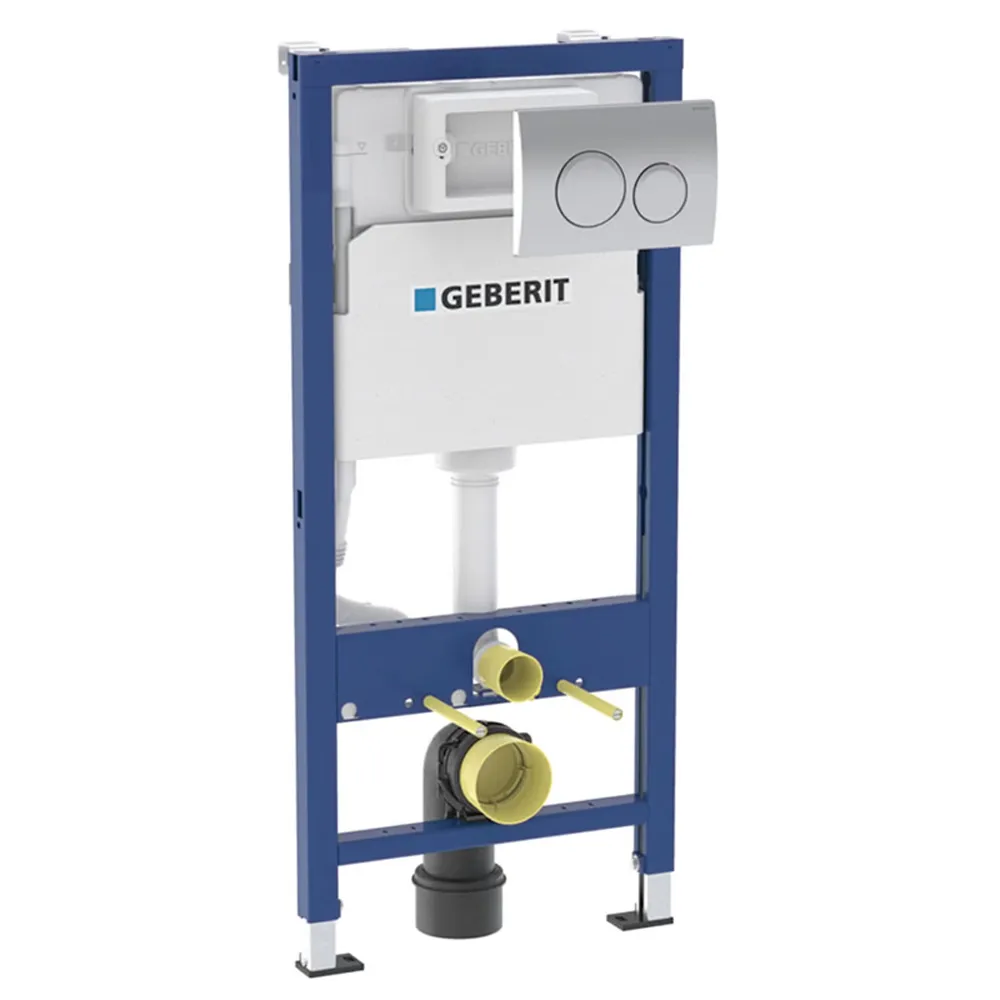 Комплект инсталляция и унитаз подвесной безободковый Geberit Delta The Gap, белый (458.118.21.R2)