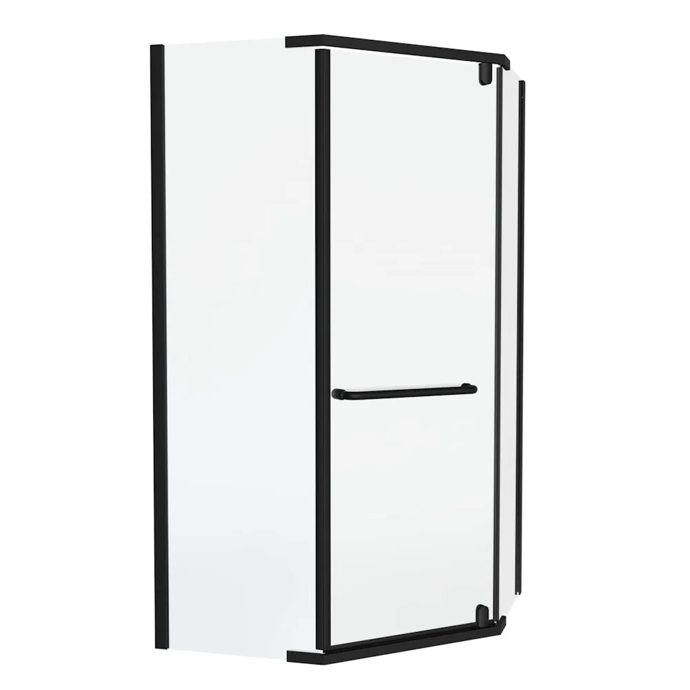 Душевой уголок Knotlor FCD100CG0BL 5-тиугольный 100х100х200, черный