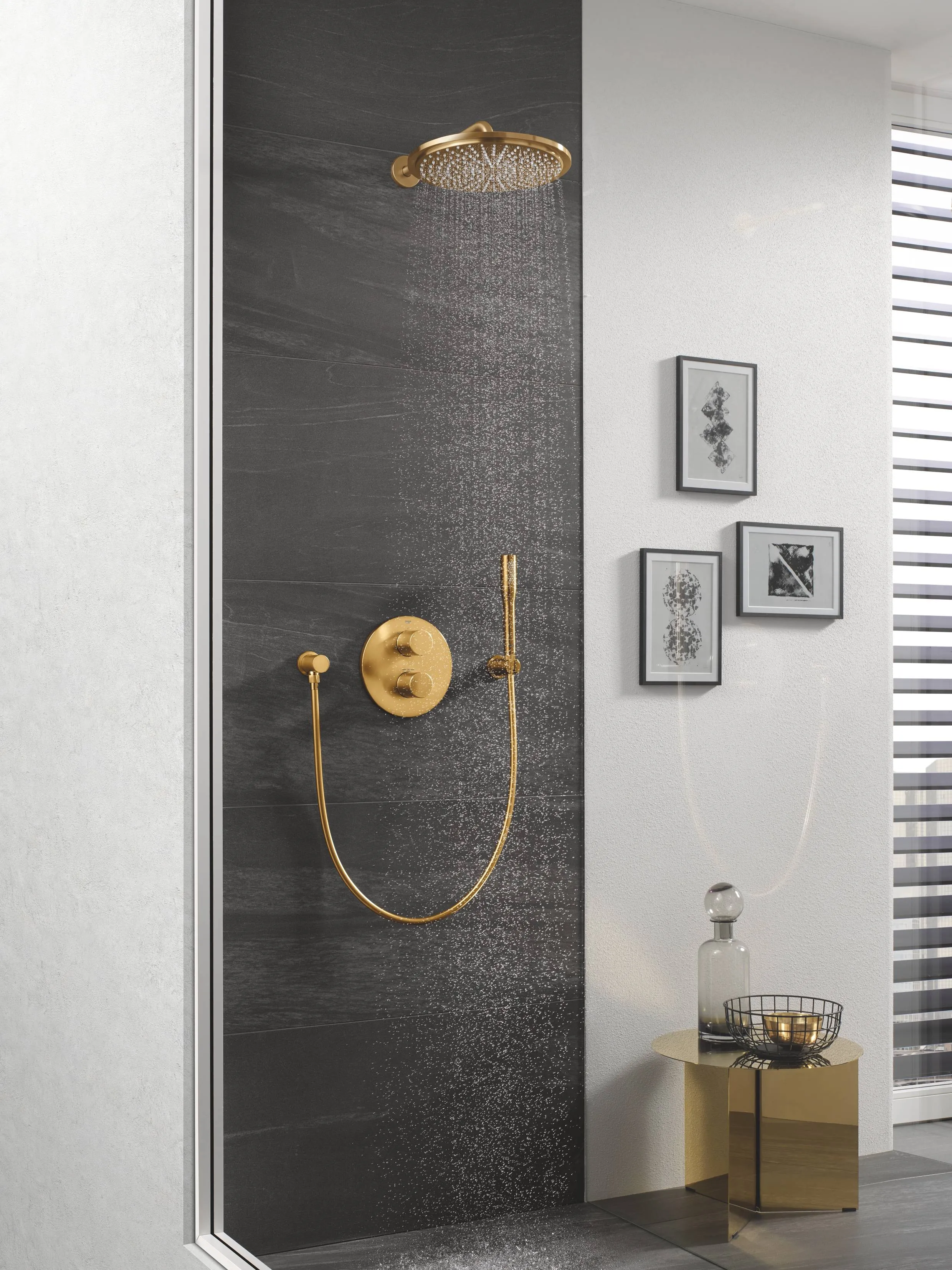 26066GN0 Rainshower Верхний душ с кронштейном, I режим, 9,5 л/мин, холодный рассвет матовый