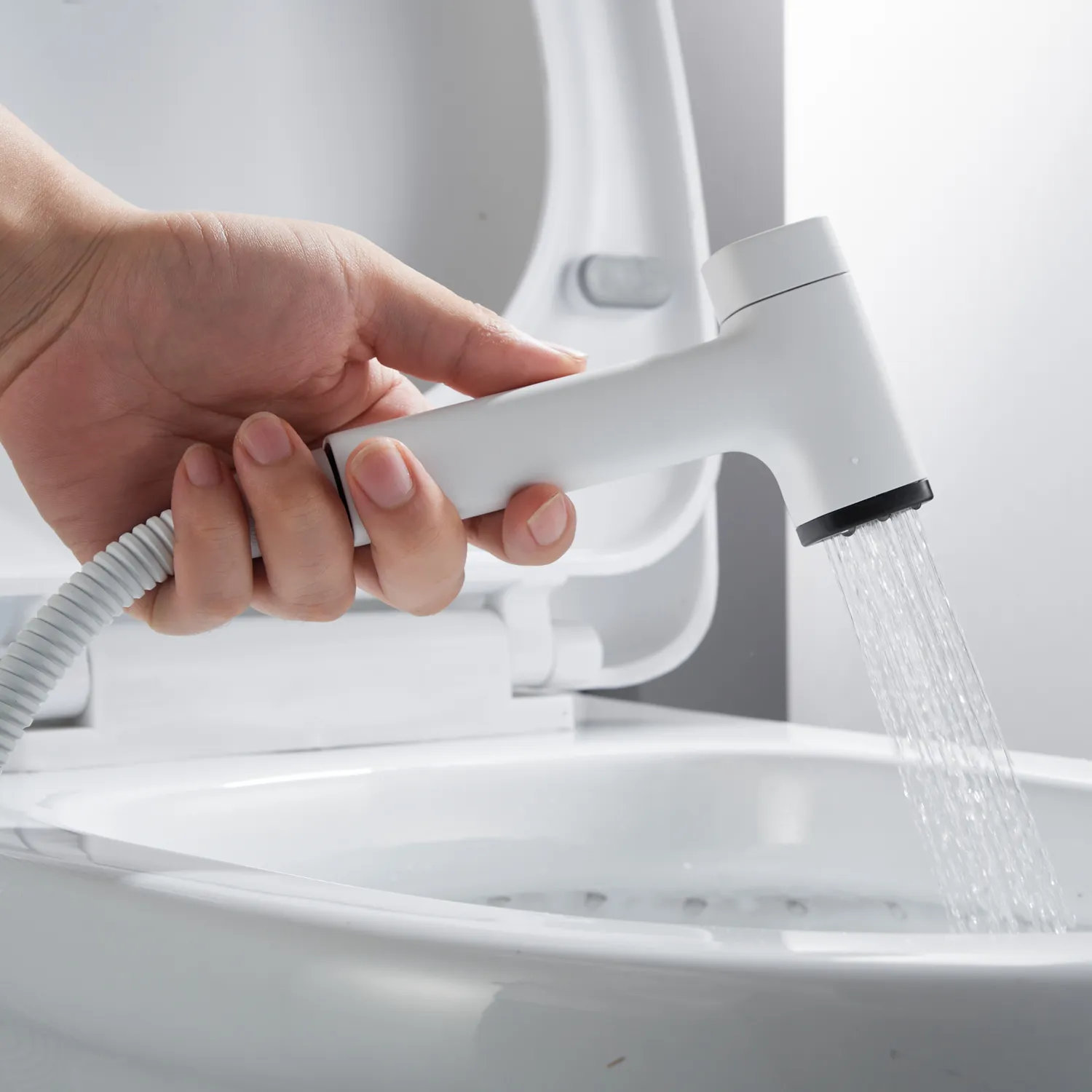 Гигиенический душ со смесителем Rose R2805C-1, белый