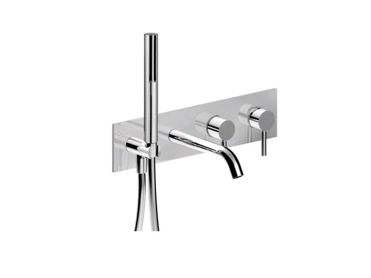 Смеситель для ванны и душа Fantini Nostromo, черный матовый (50 13 E820B)