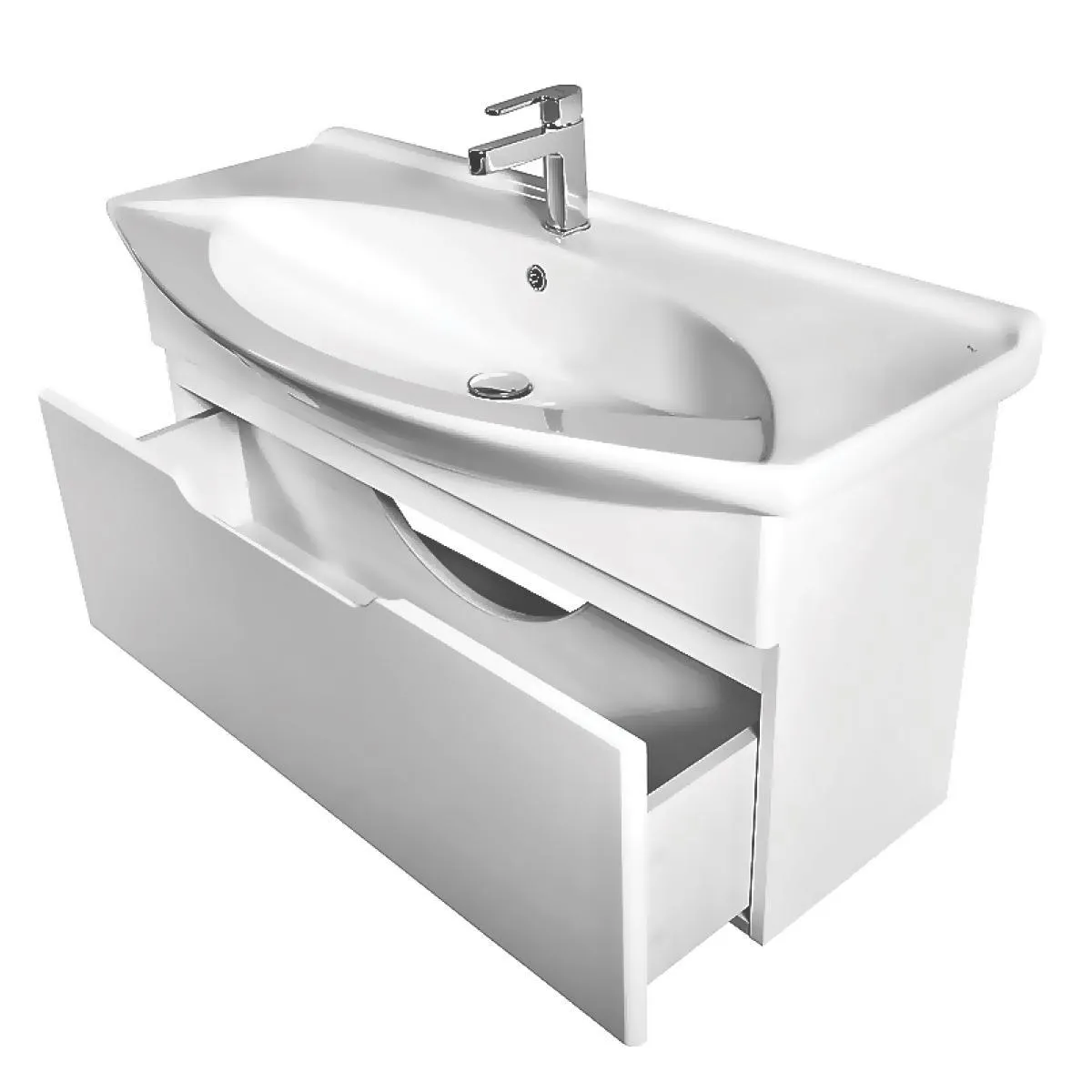 Тумба под раковину подвесная Dreja Laguna 85 см, белый