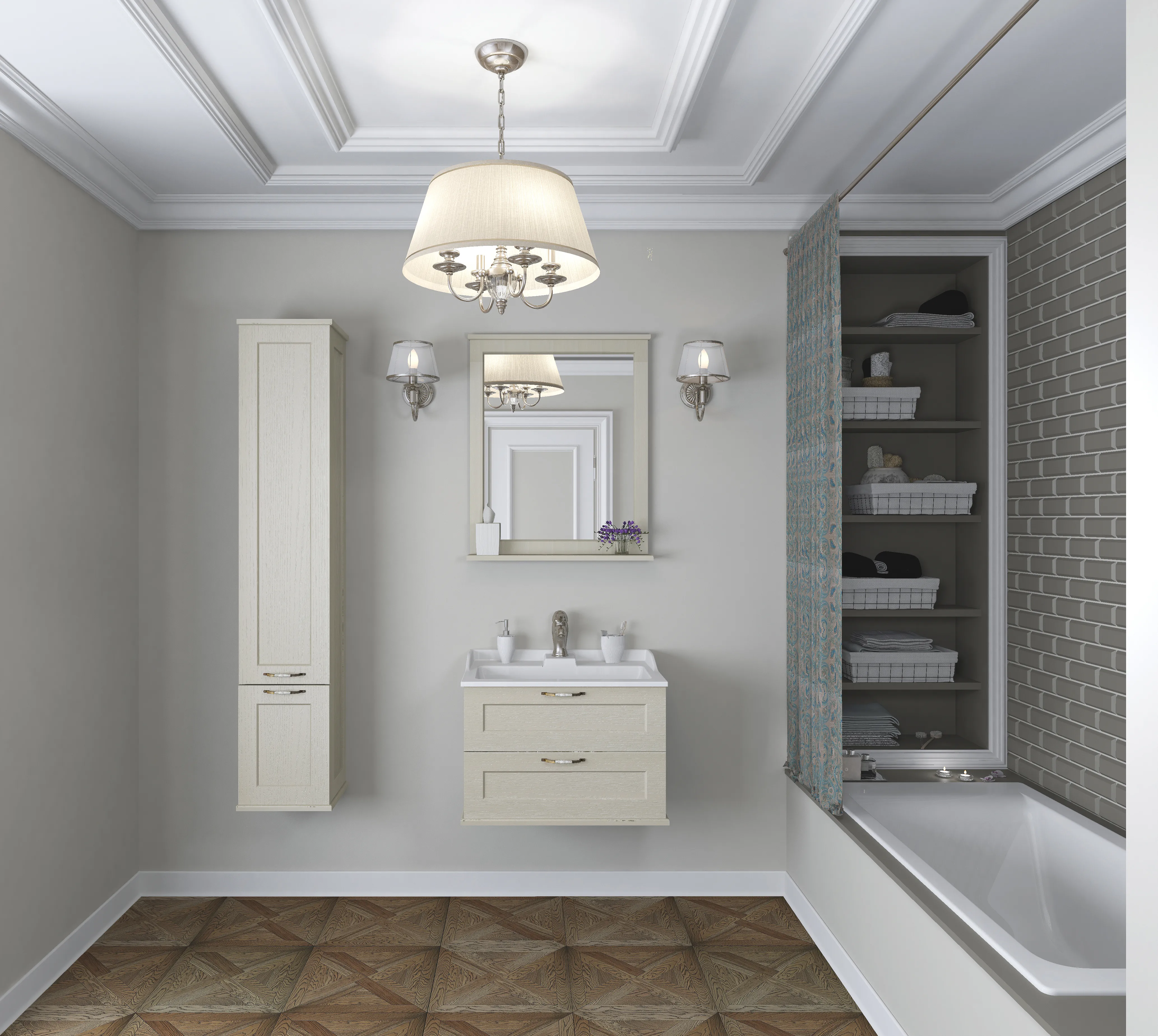 Тумба под раковину Aquaton Леон 65 дуб бежевый (1A187001LBPR0)