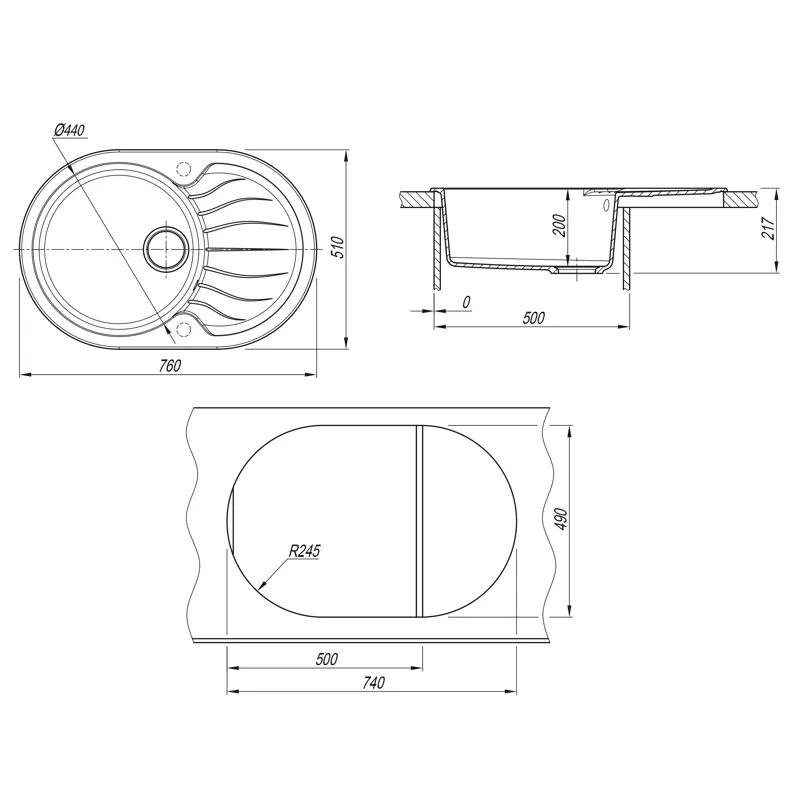 Кухонная мойка Dr. Gans БЕРТА 25.040.C0760.406, терракота