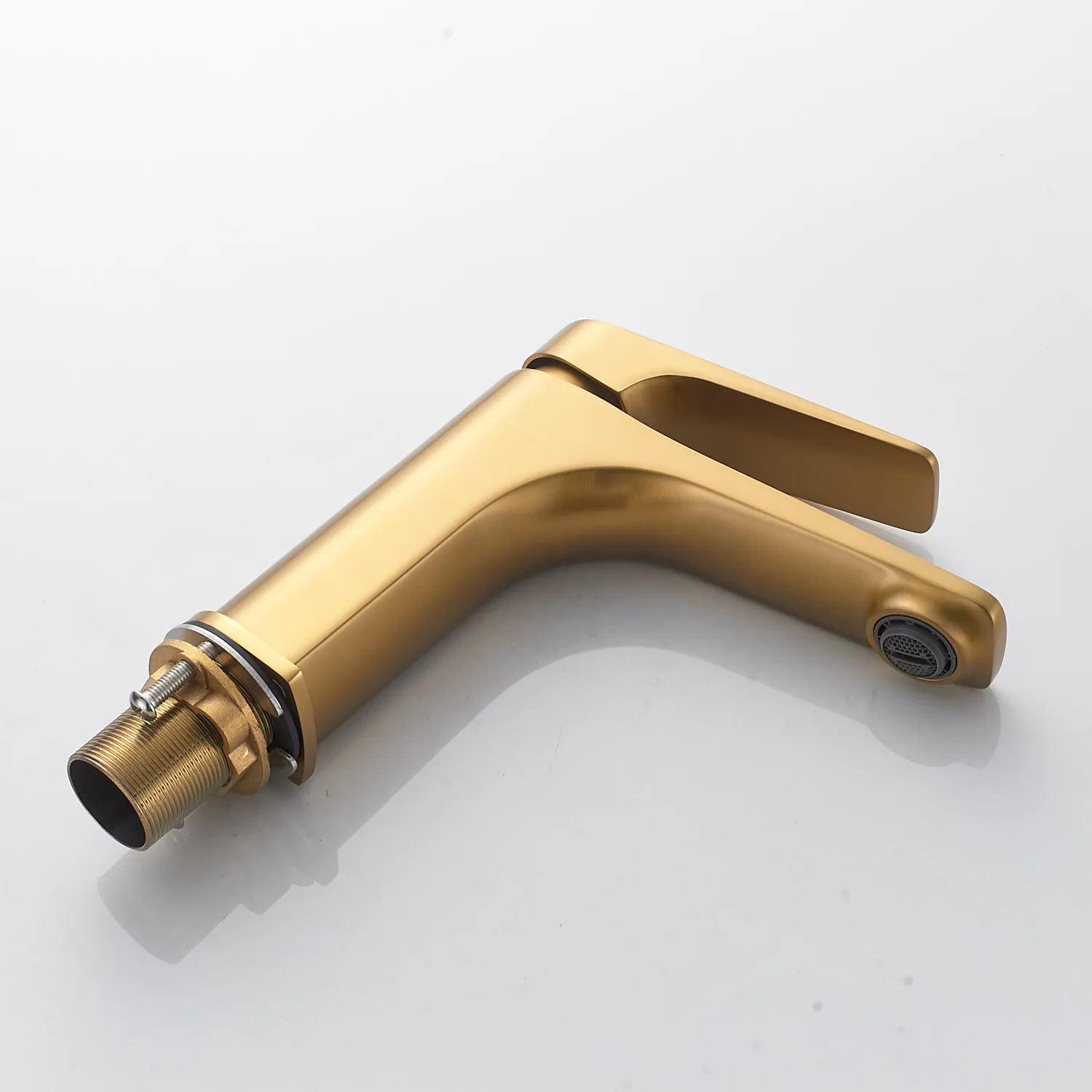 Смеситель для раковины Shevanik S4201G, золотой сатин