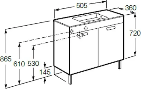 Тумба под умывальник Roca Debba 50 белый (ZRU9302710)