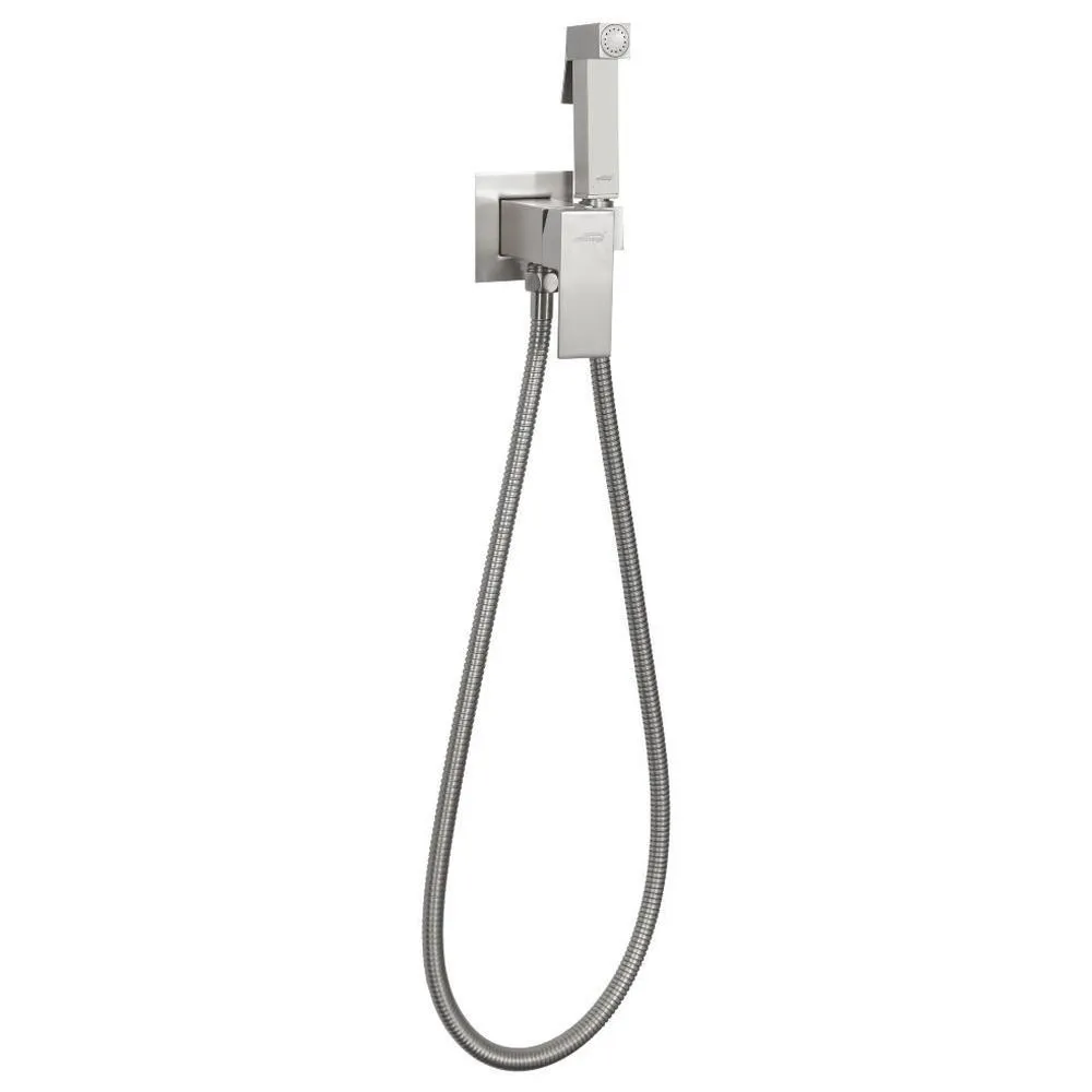 Гигиенический душ со смесителем встраиваемый Hansberge H3077NK, никель