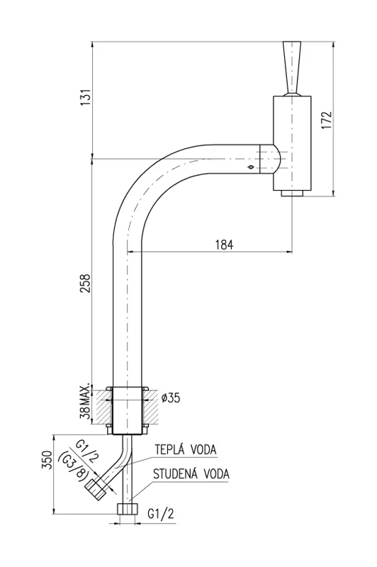Смеситель для раковины Rav Slezak Seina Joystic SE716.5