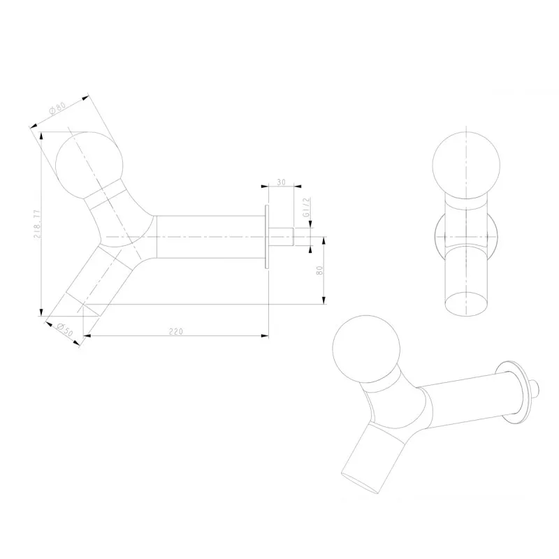 Душевая система встраиваемая Bronze de Luxe LIBERTY 5011GG-L, графит