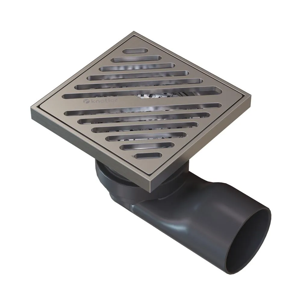 Душевой трап точечный Knotlor SDSL100BS, матовая сталь