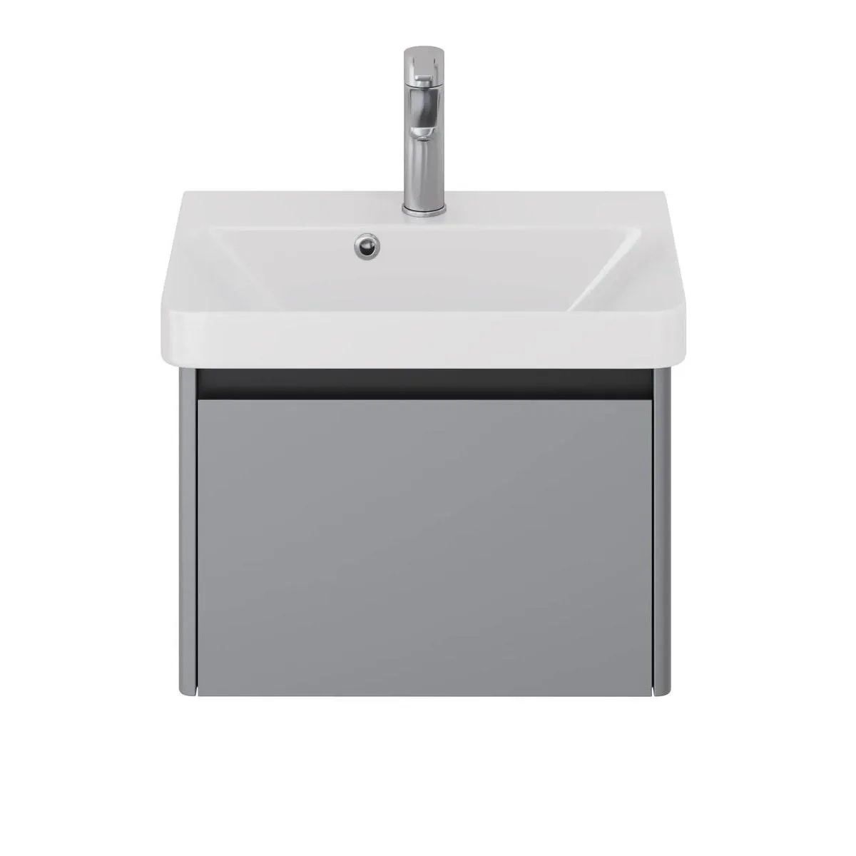 Тумба с раковиной подвесная Dreja Luxury 55 см, серый базальт