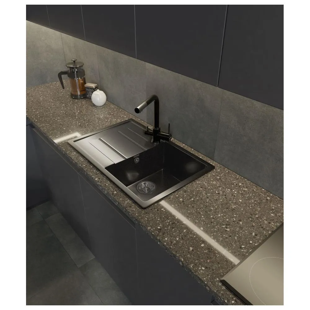Кухонная мойка GranFest QUADRO 780L, черный