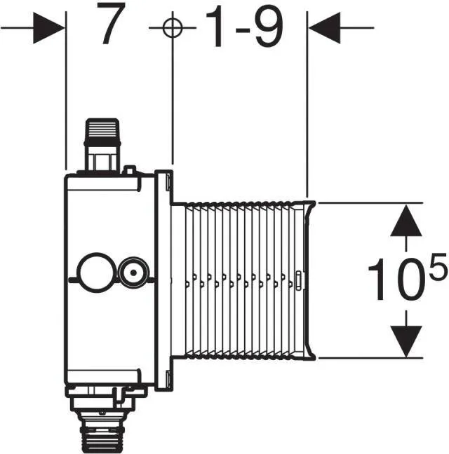 Блок для системы управлением смывом писсуара GEBERIT 116.004.00.1