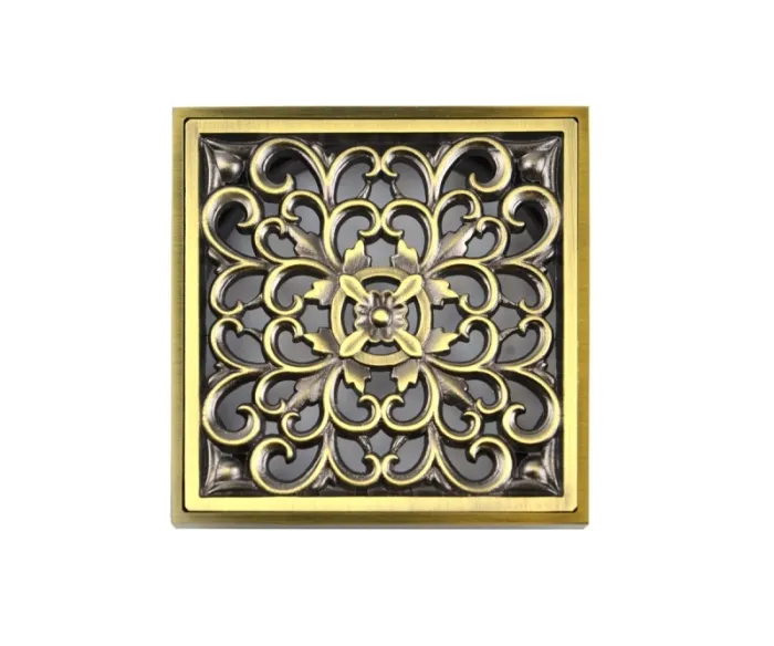 Трап Bronze de Luxe горизонт выход, комбинированный затвор, дизайн-решетка Узоры (21962-5602)