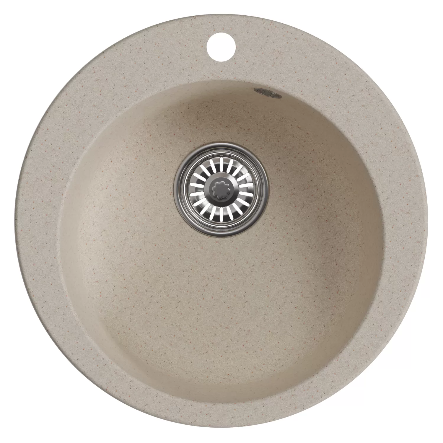 Мойкa MIXLINE ML-GM13 круглая  бежевая (328) 495мм (глуб. чаши 200) NEW (551893)