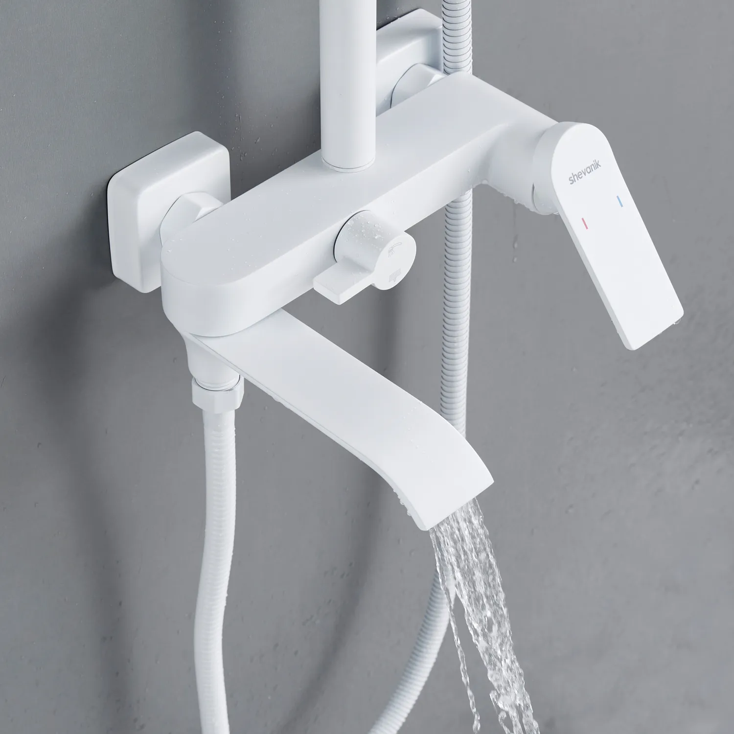 Душевая система Shevanik S4136C, белый