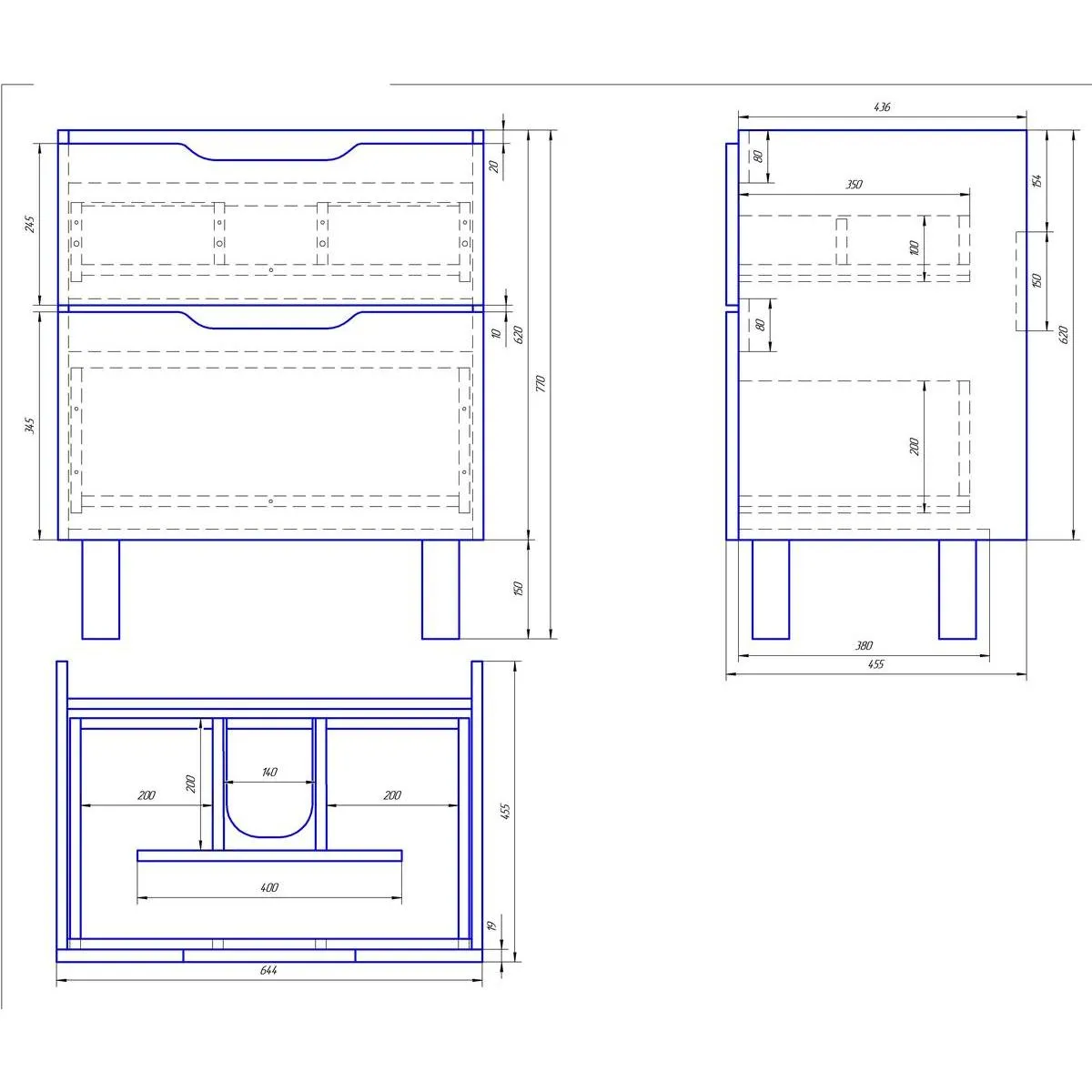 Тумба с раковиной подвесная/напольная Dreja Q Plus 70 см, белый